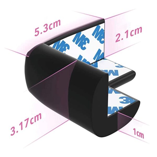 Αφρώδη Προστατευτικά Για Γωνίες Μαύρο 4τμχ Sipo