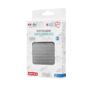 Akuku Θερμοφόρα Με Κουκούτσια Από Κεράσι 13x16cm Γκρι