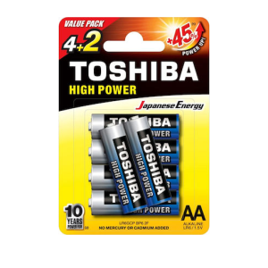 Αλκαλικές Μπαταρίες High Power AA 6τμχ Toshiba