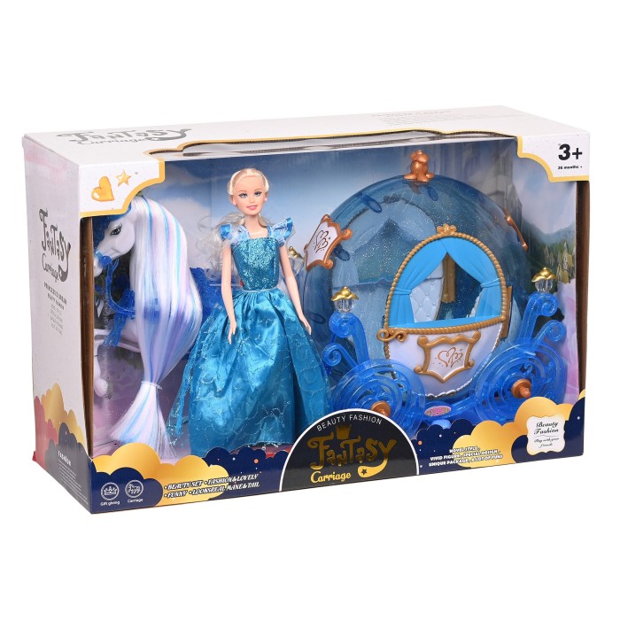 Άμαξα Πριγκίπισσας με Κούκλα Martin Toys