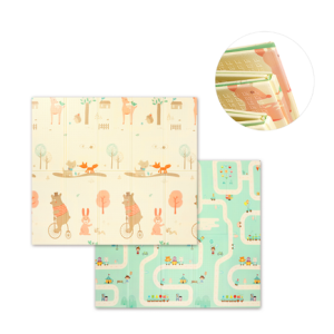 Αναδιπλούμενο Αφρώδες Παζλ Δαπέδου Διπλής Όψεως 180x200cm Babyono