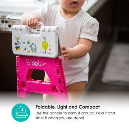 Αναδιπλούμενο Σκαλάκι Μπάνιου Step Ροζ Bbluv Αναδιπλούμενο Σκαλάκι Μπάνιου Step Ροζ Bbluv