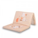 Αναδιπλούμενο Στρώμα Παρκοκρέβατου Ζωάκια Μπεζ 60x120x5cm Moni