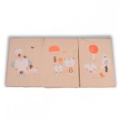 Αναδιπλούμενο Στρώμα Παρκοκρέβατου Ζωάκια Μπεζ 60x120x5cm Moni