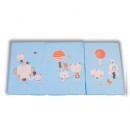 Αναδιπλούμενο Στρώμα Παρκοκρέβατου Μπλε Ζωάκια 60x120x5cm Moni