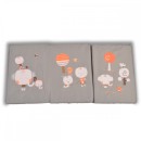 Αναδιπλούμενο Στρώμα Παρκοκρέβατου Ζωάκια Γκρι 60x120x5cm Moni