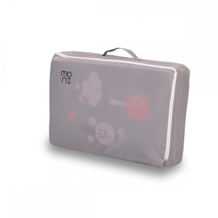 Αναδιπλούμενο Στρώμα Παρκοκρέβατου Ζωάκια Γκρι 60x120x5cm Moni