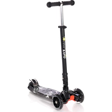 Αναδιπλούμενο Τρίτροχο Πατίνι Scooter Rapid Black Flash Lorelli