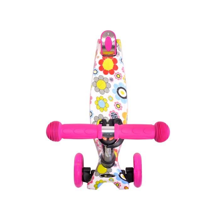 Αναδιπλούμενο Τρίτροχο Πατίνι Scooter Rapid Pink Flowers Lorelli
