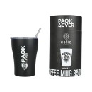 Ανοξείδωτο Θερμός - Κούπα Coffee Mug Με Καλαμάκι 350ml Paok BS Edition Estia