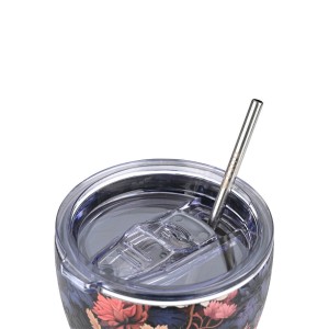 Ανοξείδωτο Θερμός - Κούπα Coffee Mug Με Καλαμάκι 350ml Save the Aegean Midnight Blossom Estia