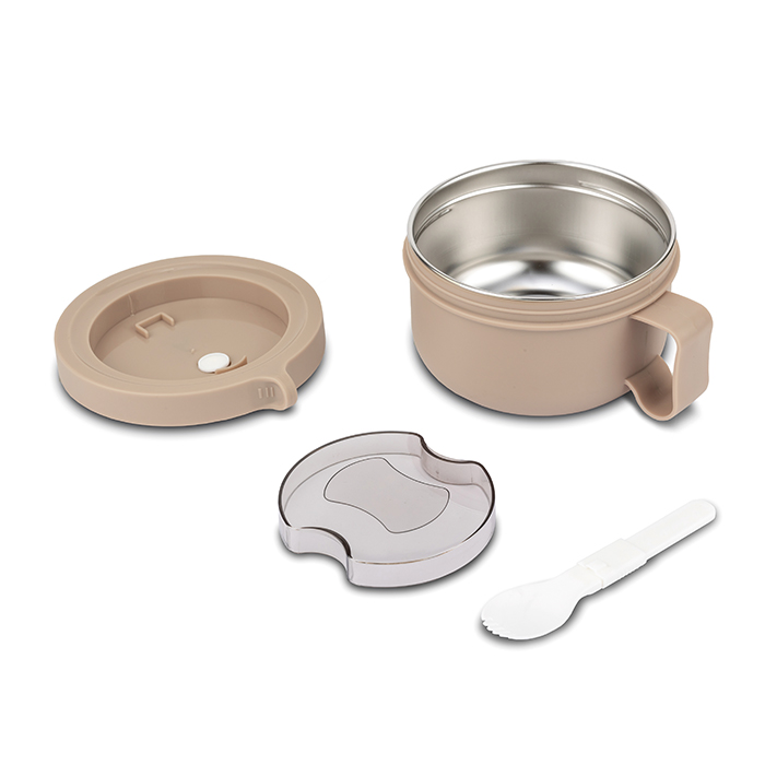 Ανοξείδωτο Δοχείο Φαγητού Στρογγυλό Γκρι 850ml We Care Ανοξείδωτο Δοχείο Φαγητού Στρογγυλό Γκρι 850ml We Care