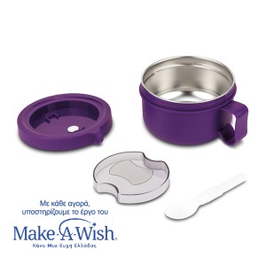 Ανοξείδωτο Δοχείο Φαγητού Στρογγυλό Μωβ 850ml We Care Ανοξείδωτο Δοχείο Φαγητού Στρογγυλό Μωβ 850ml We Care