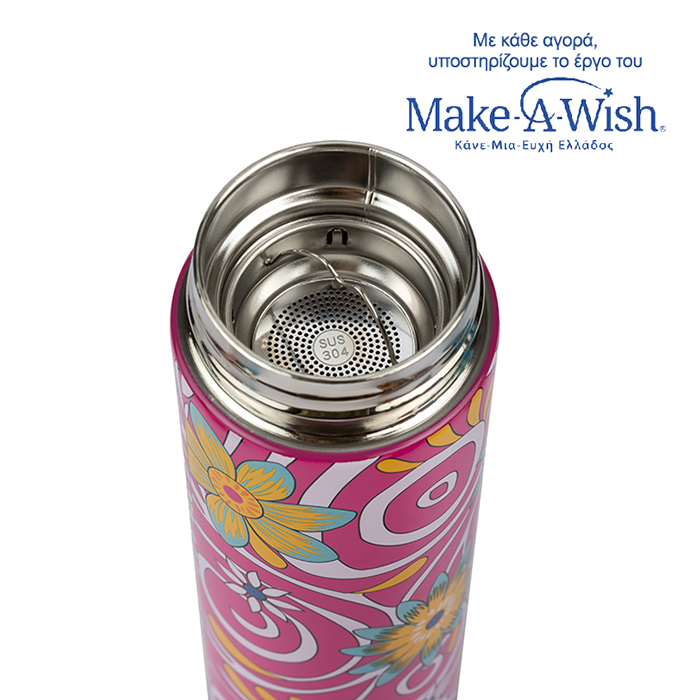 Ανοξείδωτο Θερμό Με Φίλτρο Και Ψηφιακή Ένδειξη Θερμοκρασίας Magenta 500ml We Care