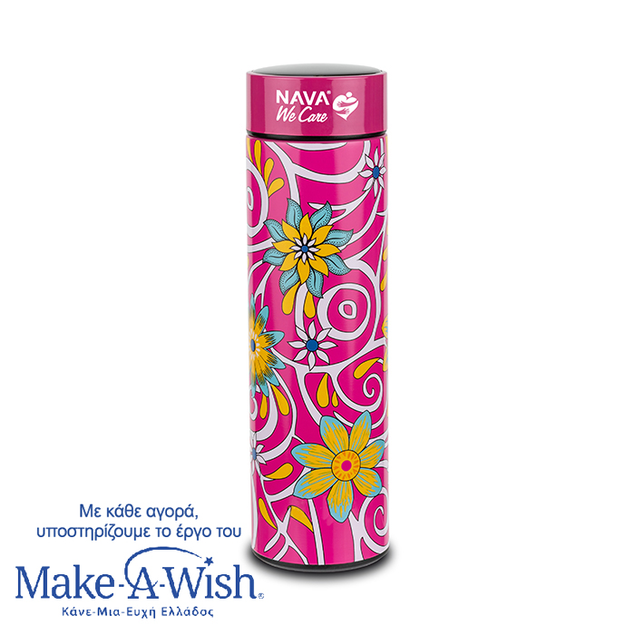 Ανοξείδωτο Θερμό Με Φίλτρο Και Ψηφιακή Ένδειξη Θερμοκρασίας Magenta 500ml We Care