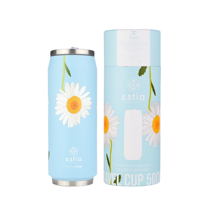 Ανοξείδωτο Θερμό- Ποτήρι Travel Cup 500ml Estia Save The Aegean Dreamy Sky