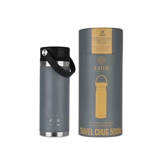 Ανοξείδωτο Θερμό Travel Chug 500ml Estia Save the Aegean Fjord Grey