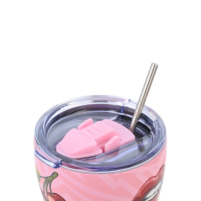 Ανοξείδωτο Θερμός - Κούπα Coffee Mug Με Καλαμάκι 350ml Save the Aegean Blush Pop Estia