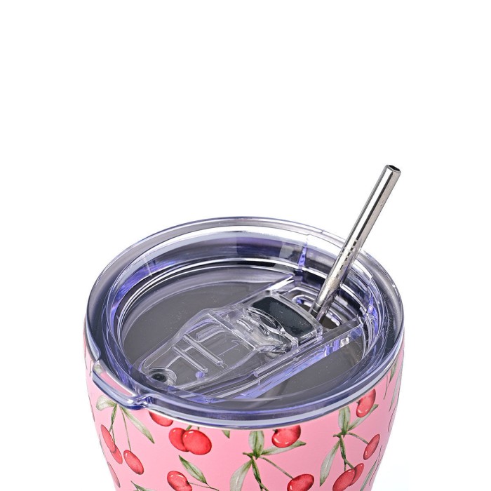 Ανοξείδωτο Θερμός - Κούπα Coffee Mug Με Καλαμάκι 350ml Save the Aegean Cherry Rose Estia Ανοξείδωτο Θερμός - Κούπα Coffee Mug Με Καλαμάκι 350ml Save the Aegean Cherry Rose Estia