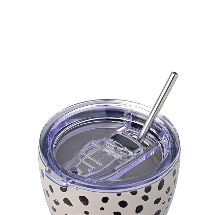 Ανοξείδωτο Θερμός - Κούπα Coffee Mug Με Καλαμάκι 350ml Save the Aegean Leopard Taupe Estia Ανοξείδωτο Θερμός - Κούπα Coffee Mug Με Καλαμάκι 350ml Save the Aegean Leopard Taupe Estia