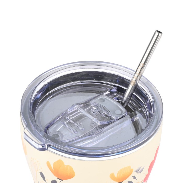 Ανοξείδωτο Θερμός - Κούπα Coffee Mug Με Καλαμάκι 350ml Save the Aegean Summer Reverie Estia