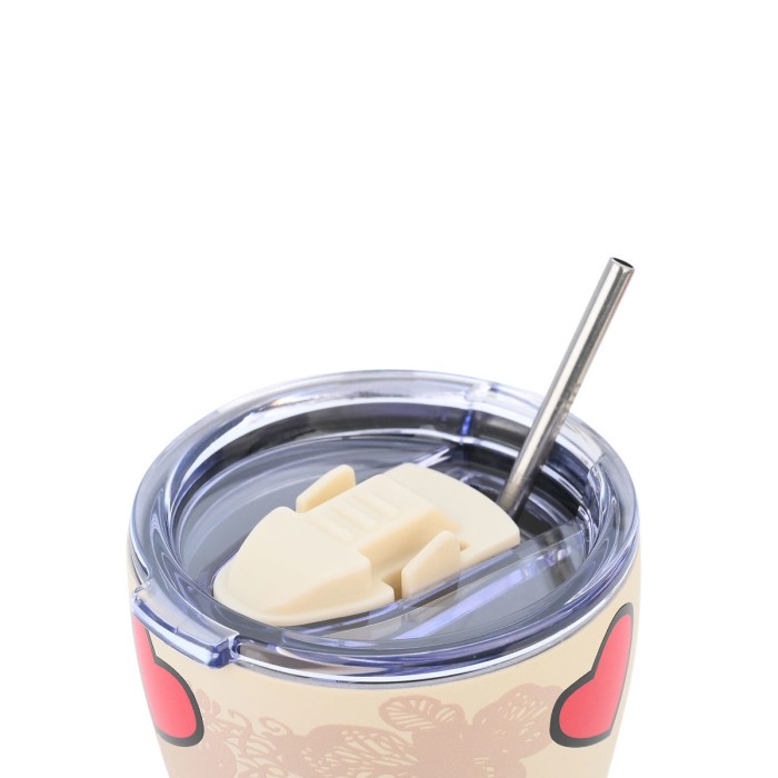 Ανοξείδωτο Θερμός - Κούπα Coffee Mug Με Καλαμάκι 350ml Save the Aegean Tender Lace Estia Ανοξείδωτο Θερμός - Κούπα Coffee Mug Με Καλαμάκι 350ml Save the Aegean Tender Lace Estia