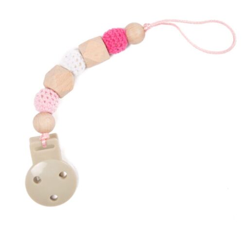 Bo Jungle Ξύλινη Αλυσίδα Πιπίλας Ροζ