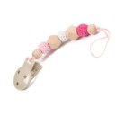 Bo Jungle Ξύλινη Αλυσίδα Πιπίλας Ροζ