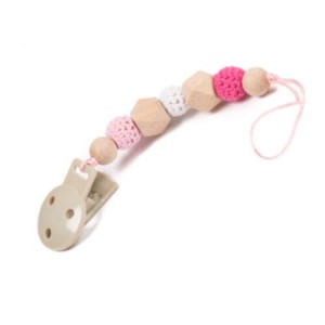 Bo Jungle Ξύλινη Αλυσίδα Πιπίλας Ροζ Bo Jungle Ξύλινη Αλυσίδα Πιπίλας Ροζ