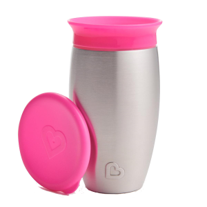 Ανοξείδωτο Κύπελλο Miracle 360° Ροζ Munchkin