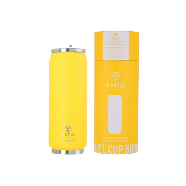Ανοξείδωτο Θερμό Travel Cup 500ml Estia Save The Aegean Pineapple Yellow