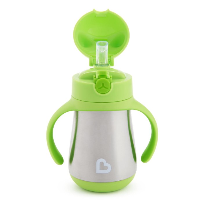 Ανοξείδωτο Θερμό Με Καλαμάκι Cool Cat Green Munchkin Ανοξείδωτο Θερμό Με Καλαμάκι Cool Cat Green Munchkin