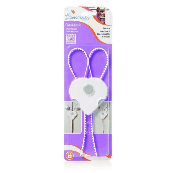 Ασφάλεια Ντουλαπιών Flexi Λευκό DreamBaby Ασφάλεια Ντουλαπιών Flexi Λευκό DreamBaby