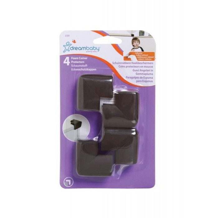 Ασφάλεια Προστατευτικά Γωνιών Foam 4 τμχ Καφέ  DreamBaby
