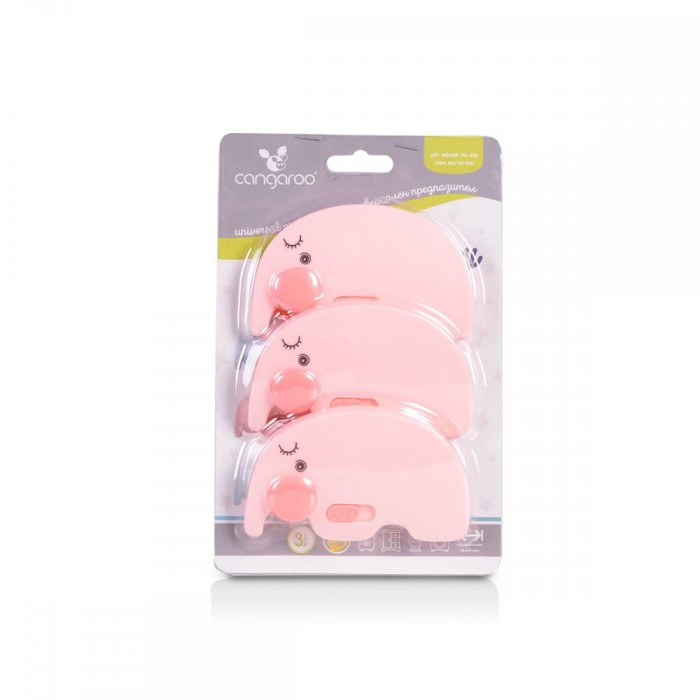 Ασφάλεια Συρταριών Henry Pink 3τμχ Cangaroo