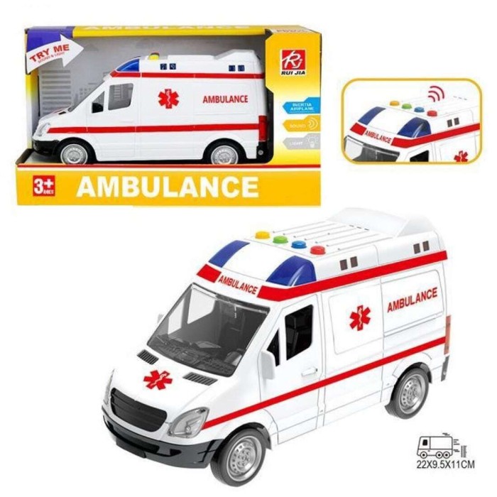 Ασθενοφόρο Αυτοκινητάκι 22cm με Φώτα & Ήχους Martin Toys