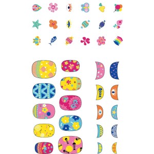 Avenir Παιδικά Αυτοκόλλητα Νυχιών Flower Glitter 38τμχ Avenir Παιδικά Αυτοκόλλητα Νυχιών Flower Glitter 38τμχ