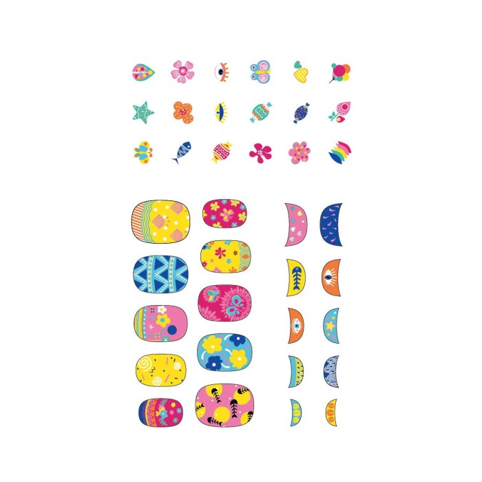 Avenir Παιδικά Αυτοκόλλητα Νυχιών Flower Glitter 38τμχ Avenir Παιδικά Αυτοκόλλητα Νυχιών Flower Glitter 38τμχ