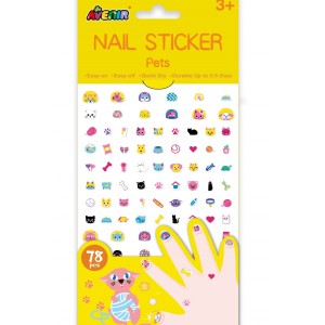 Avenir Παιδικά Αυτοκόλλητα Νυχιών Pets 78τμχ