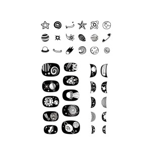 Avenir Παιδικά Αυτοκόλλητα Νυχιών Space Glow in the Dark 38τμχ Avenir Παιδικά Αυτοκόλλητα Νυχιών Space Glow in the Dark 38τμχ