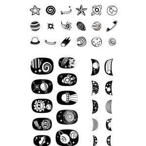 Avenir Παιδικά Αυτοκόλλητα Νυχιών Space Glow in the Dark 38τμχ Avenir Παιδικά Αυτοκόλλητα Νυχιών Space Glow in the Dark 38τμχ