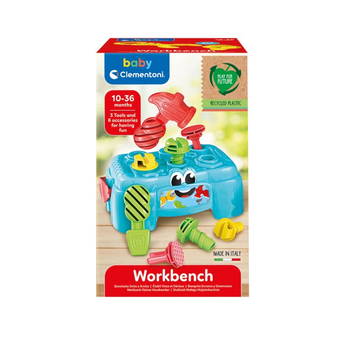 Baby Clementoni Play For Future Βρεφικό Παιχνίδι Πάγκος Εργασίας Για 10-36 Μηνών Baby Clementoni Play For Future Βρεφικό Παιχνίδι Πάγκος Εργασίας Για 10-36 Μηνών