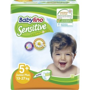 Babylino Sensitive με Χαμομήλι Νο5 (13-27kg) 16τμχ