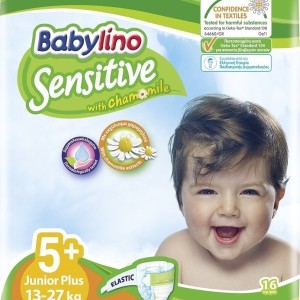 Babylino Sensitive με Χαμομήλι Νο5 (13-27kg) 16τμχ Babylino Sensitive με Χαμομήλι Νο5 (13-27kg) 16τμχ
