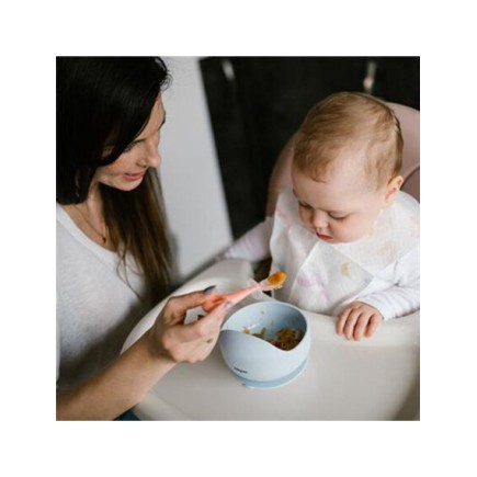 BabyOno Μπολ σιλικόνης Mε Bεντούζα-Μπλε BabyOno Μπολ σιλικόνης Mε Bεντούζα-Μπλε