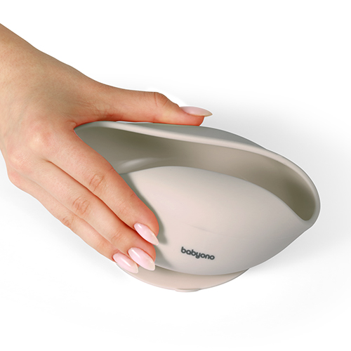 BabyOno: Μπολ Σιλικόνης Με Βεντούζα-Μπεζ BabyOno: Μπολ Σιλικόνης Με Βεντούζα-Μπεζ