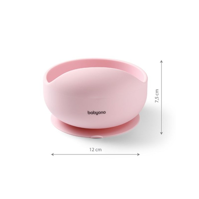 BabyOno: Μπολ Σιλικόνης Με Βεντούζα-Ροζ BabyOno: Μπολ Σιλικόνης Με Βεντούζα-Ροζ