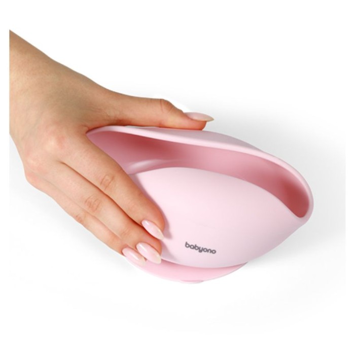 BabyOno: Μπολ Σιλικόνης Με Βεντούζα-Ροζ BabyOno: Μπολ Σιλικόνης Με Βεντούζα-Ροζ