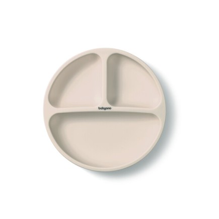 BabyOno: Πιάτο Σιλικόνης Με Βεντούζες Και Χωρίσματα Μπεζ BabyOno: Πιάτο Σιλικόνης Με Βεντούζες Και Χωρίσματα Μπεζ