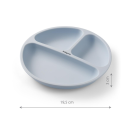 BabyOno: Πιάτο Σιλικόνης Με Βεντούζες Και Χωρίσματα- Μπλε BabyOno: Πιάτο Σιλικόνης Με Βεντούζες Και Χωρίσματα- Μπλε